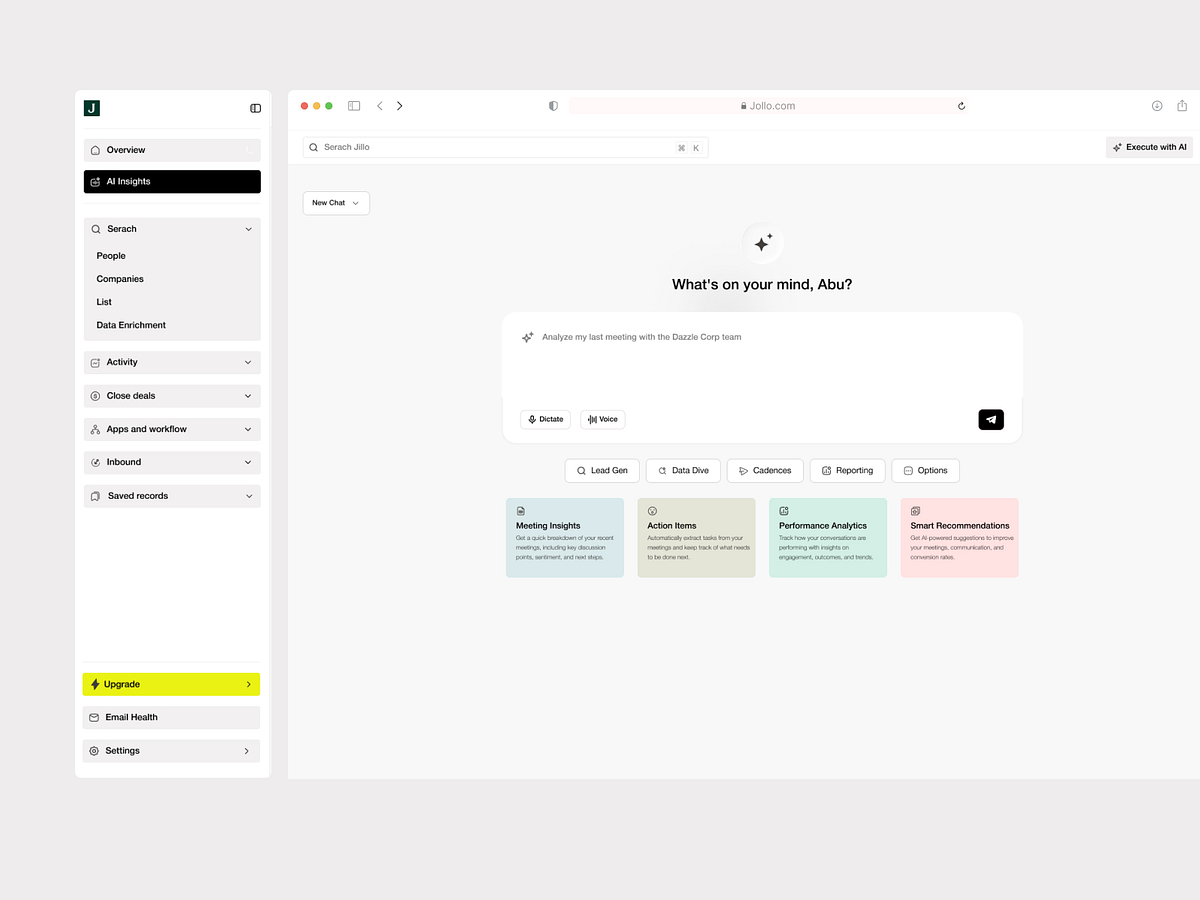 AI Chat Interface - B2B CRM Dashboard UI Design Image 4