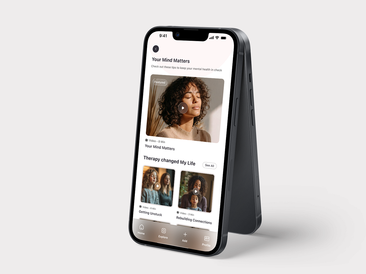 Redesign App - Mental Health App UI Design