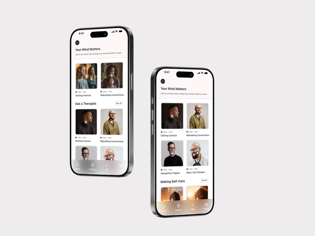 Redesign App - Mental Health App UI Design Image 3