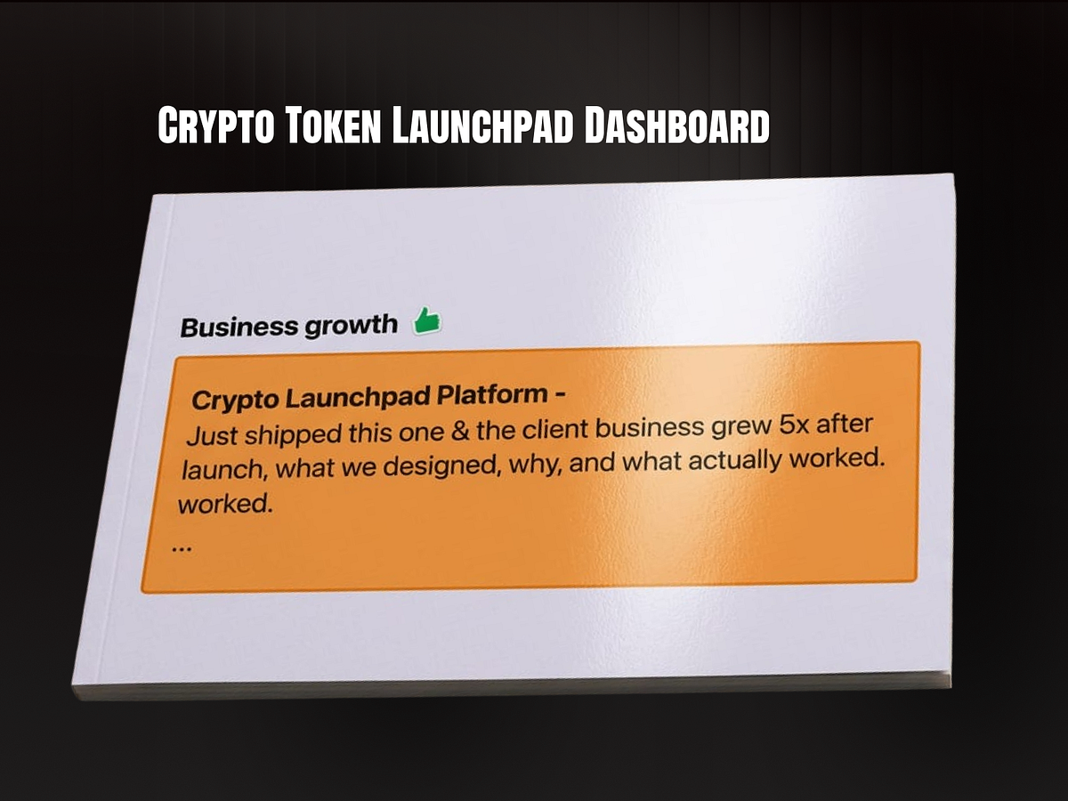 Crypto Token - Launchpad Platform Dashboard Design Image 1