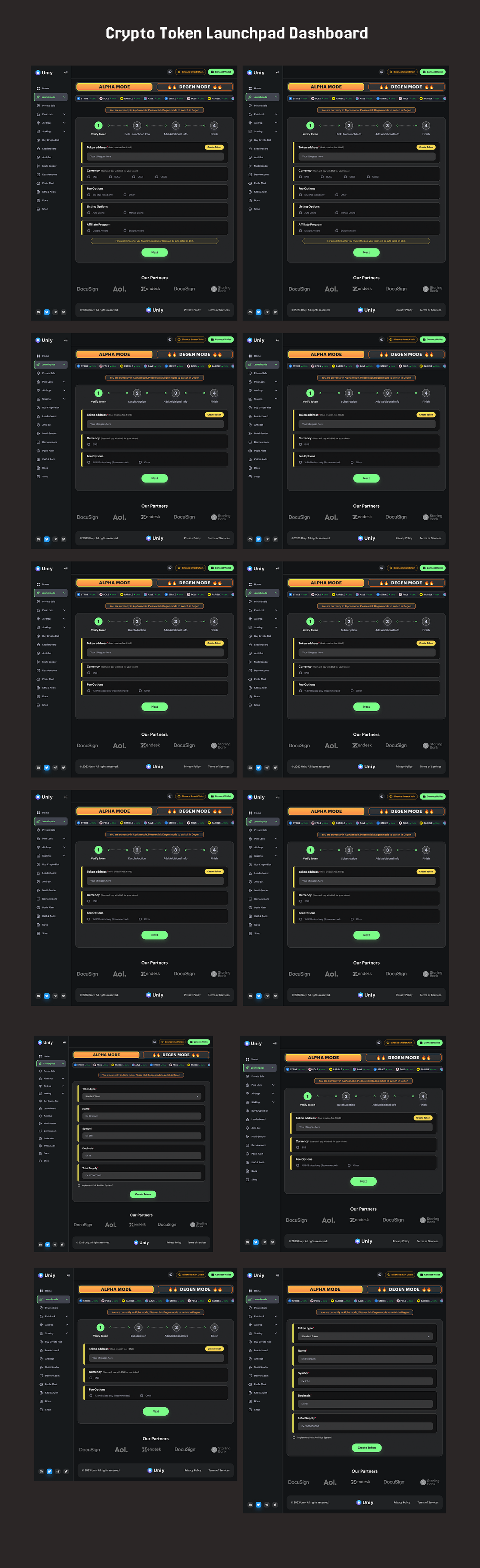 Crypto Token - Launchpad Platform Dashboard Design Image 2