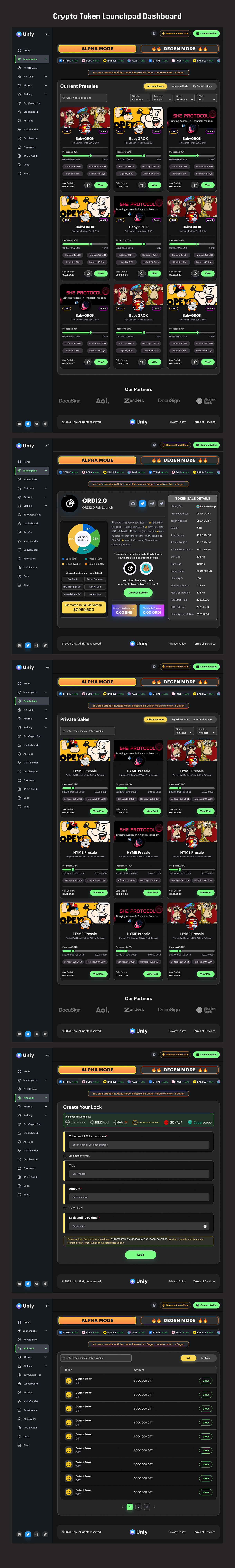 Crypto Token - Launchpad Platform Dashboard Design Image 3