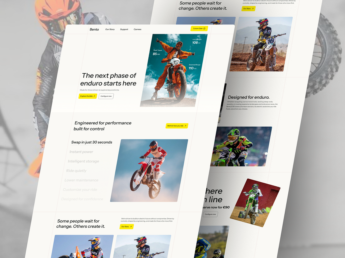 Racing Driver Brand Website UI Design Image 2