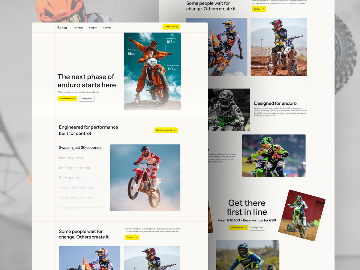 Racing Driver Brand Website UI Design Image 4