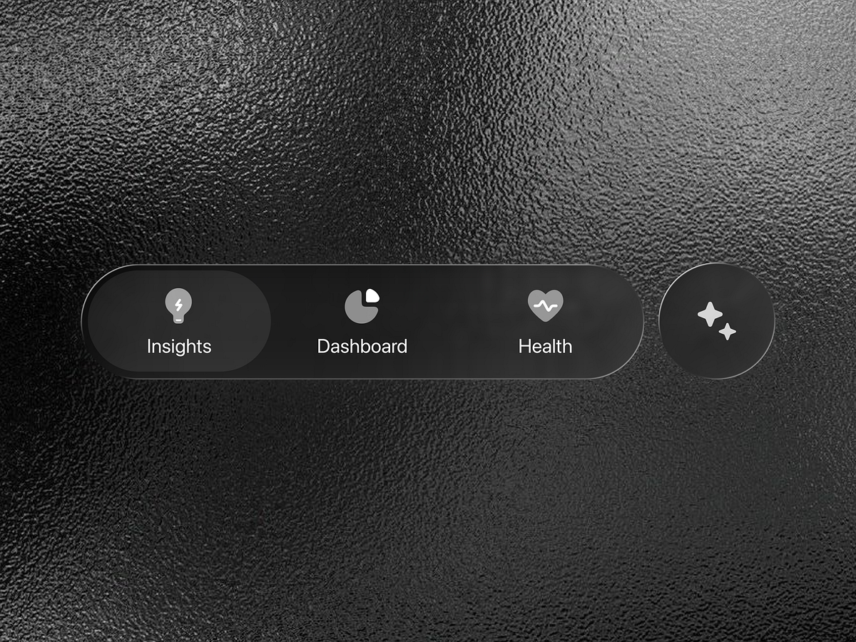 Liquid Glass Tab Bar UI Image 1