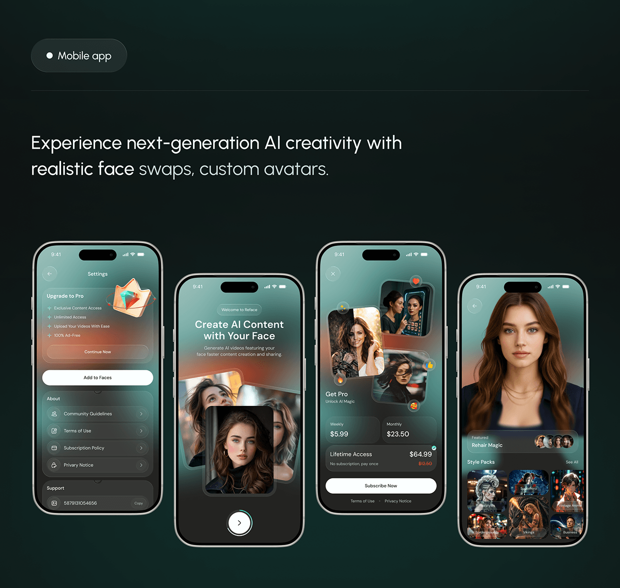 Face Swap & AI Photo Editor App | UI/UX Design Image 13