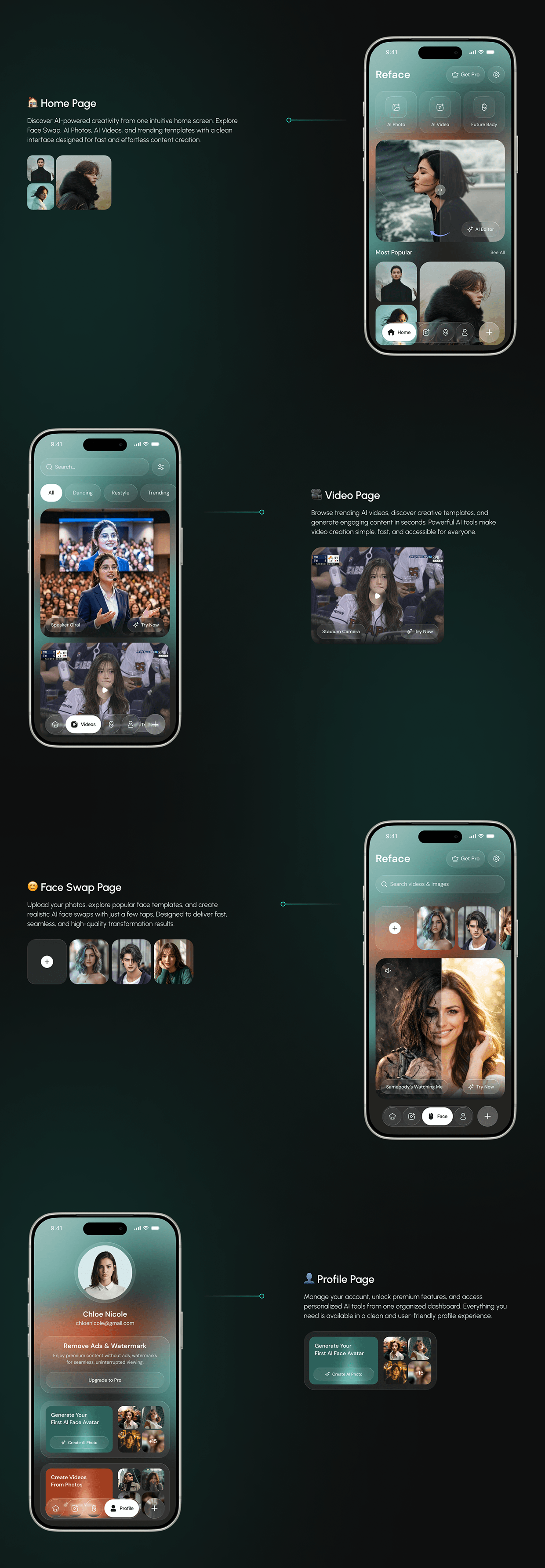 Face Swap & AI Photo Editor App | UI/UX Design Image 14