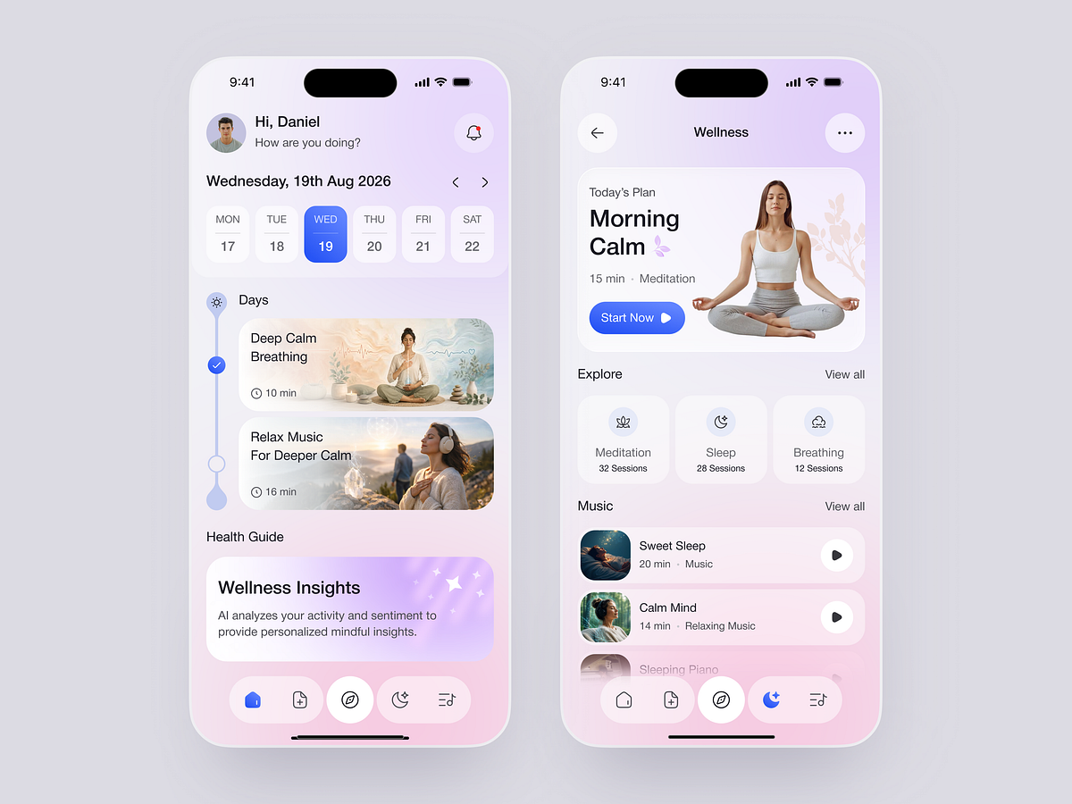 Mindfulness Mobile App UI Design Image 0