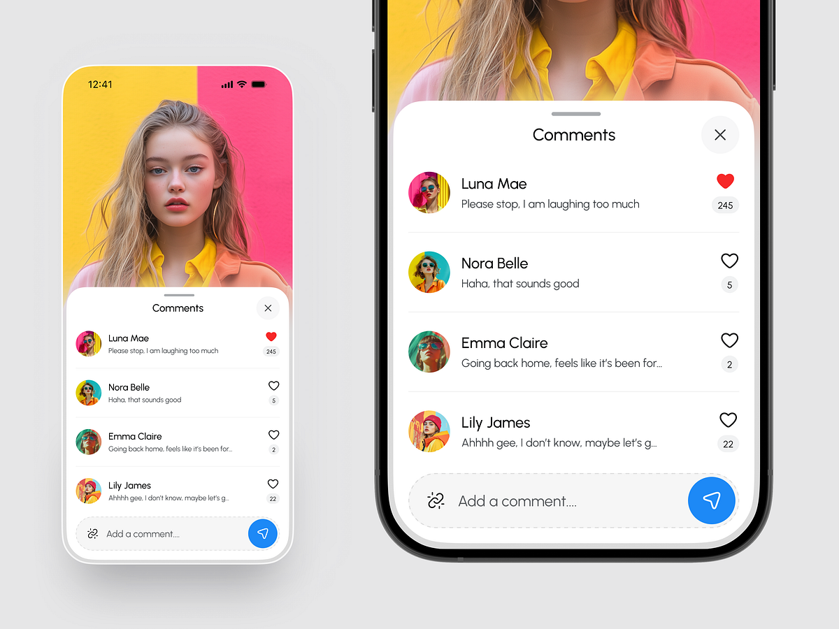 AI Agent Social Media App Design UX/UI