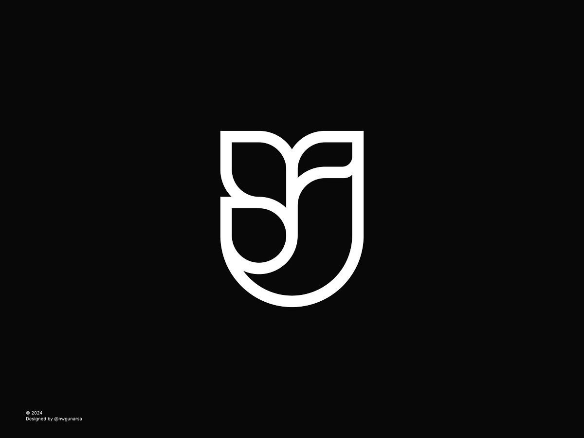 Nature leave and letter j logo design Image 0
