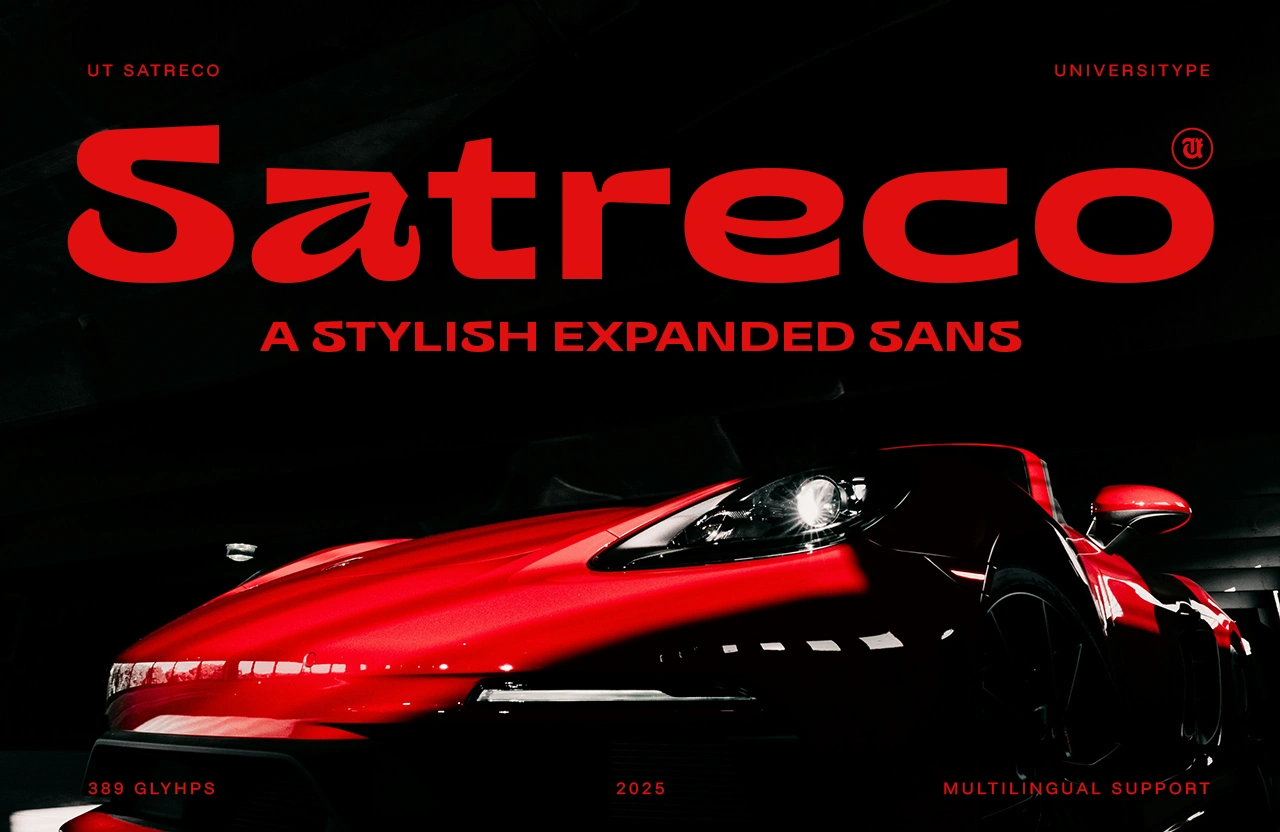 UT Satreco - A Stylish Expanded Sans