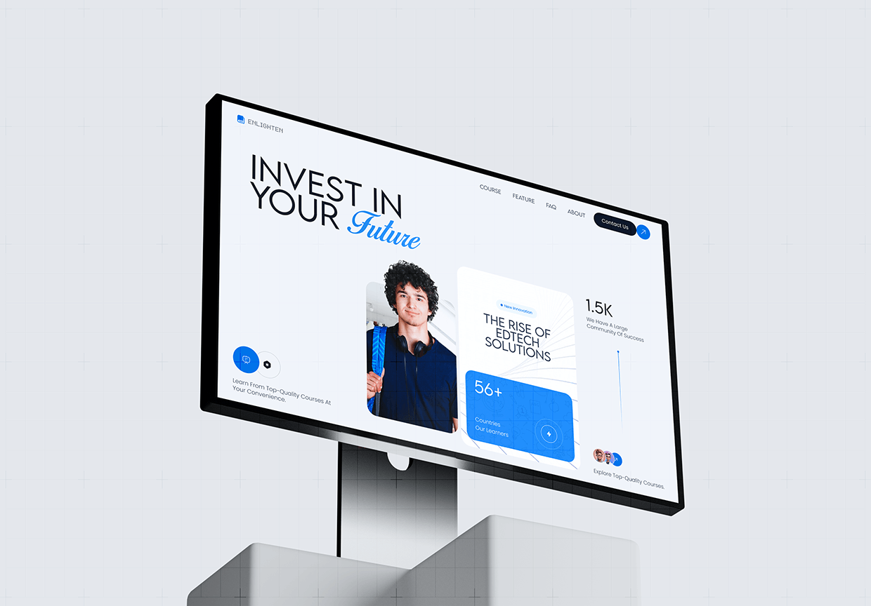 Online Education Website Landing Page UI/UX Design Image 0