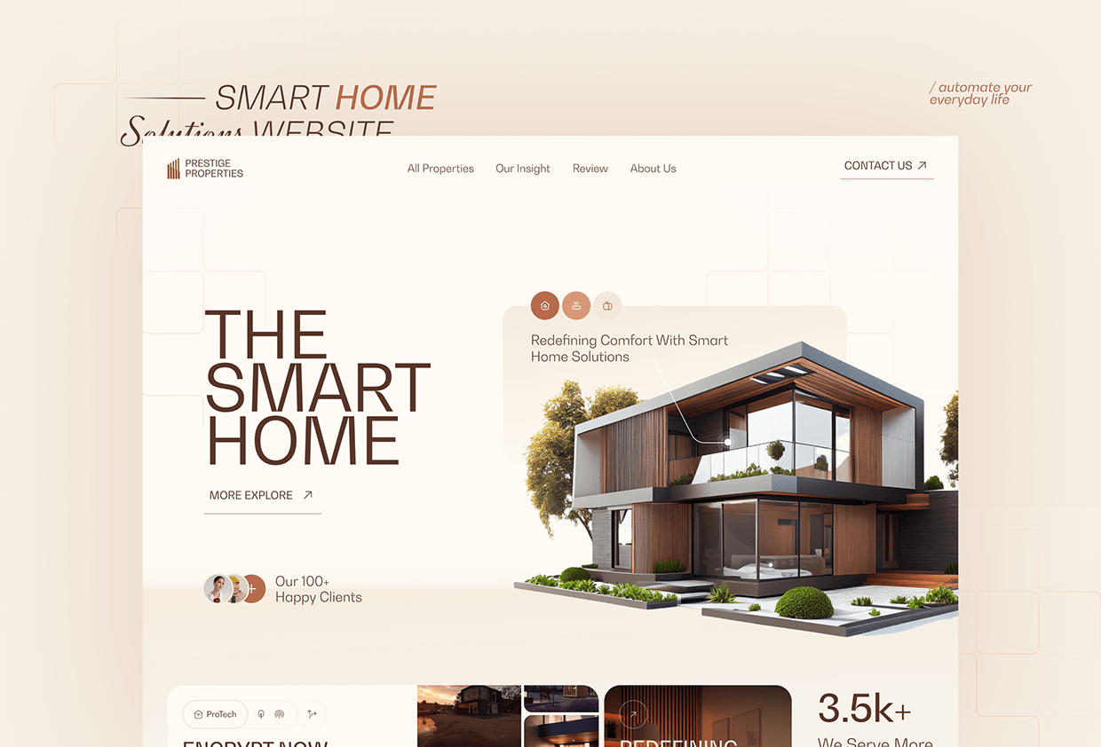 Smart Home Website UI/UX Design
