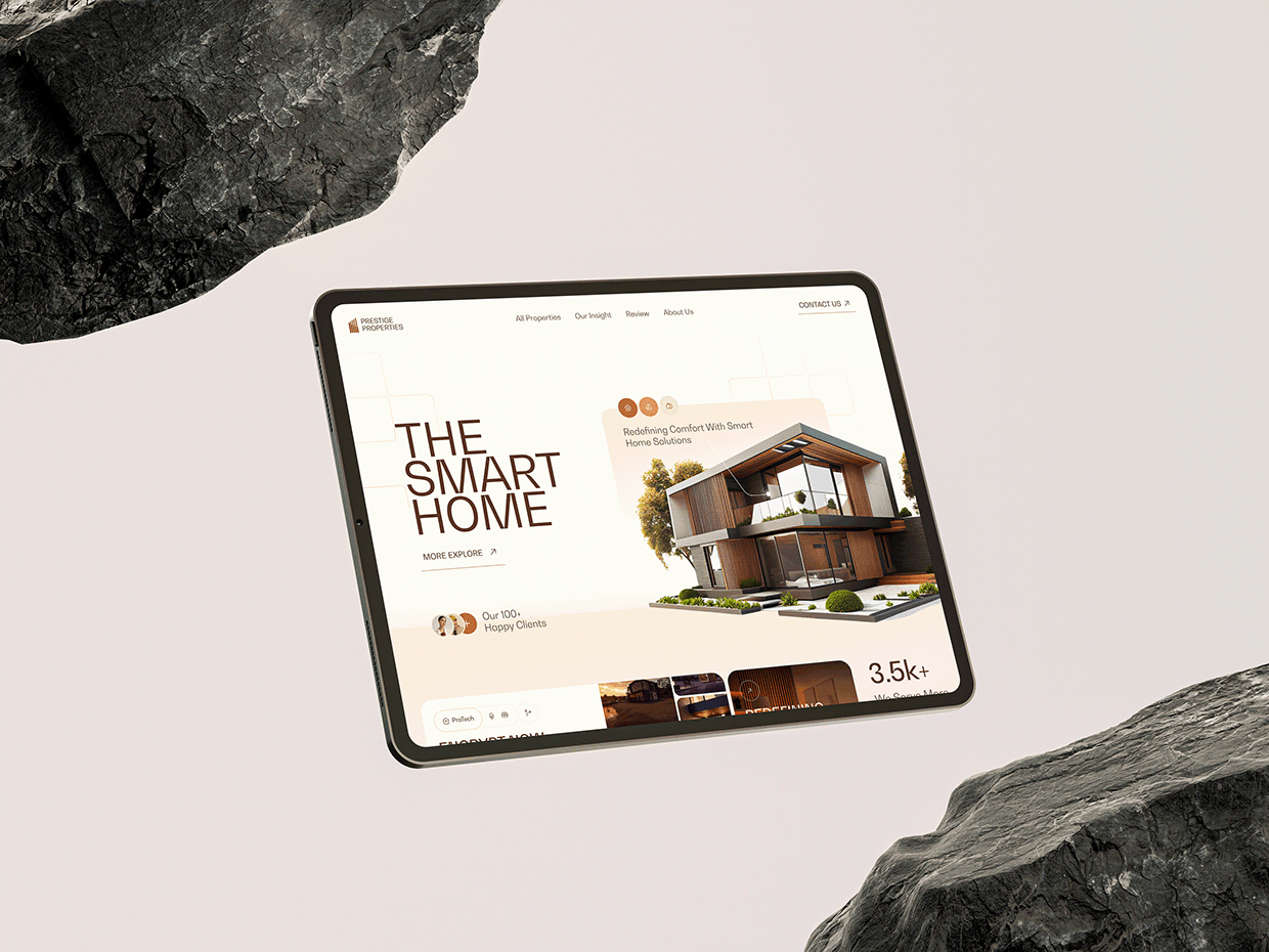 Smart Home Website UI/UX Design Image 1