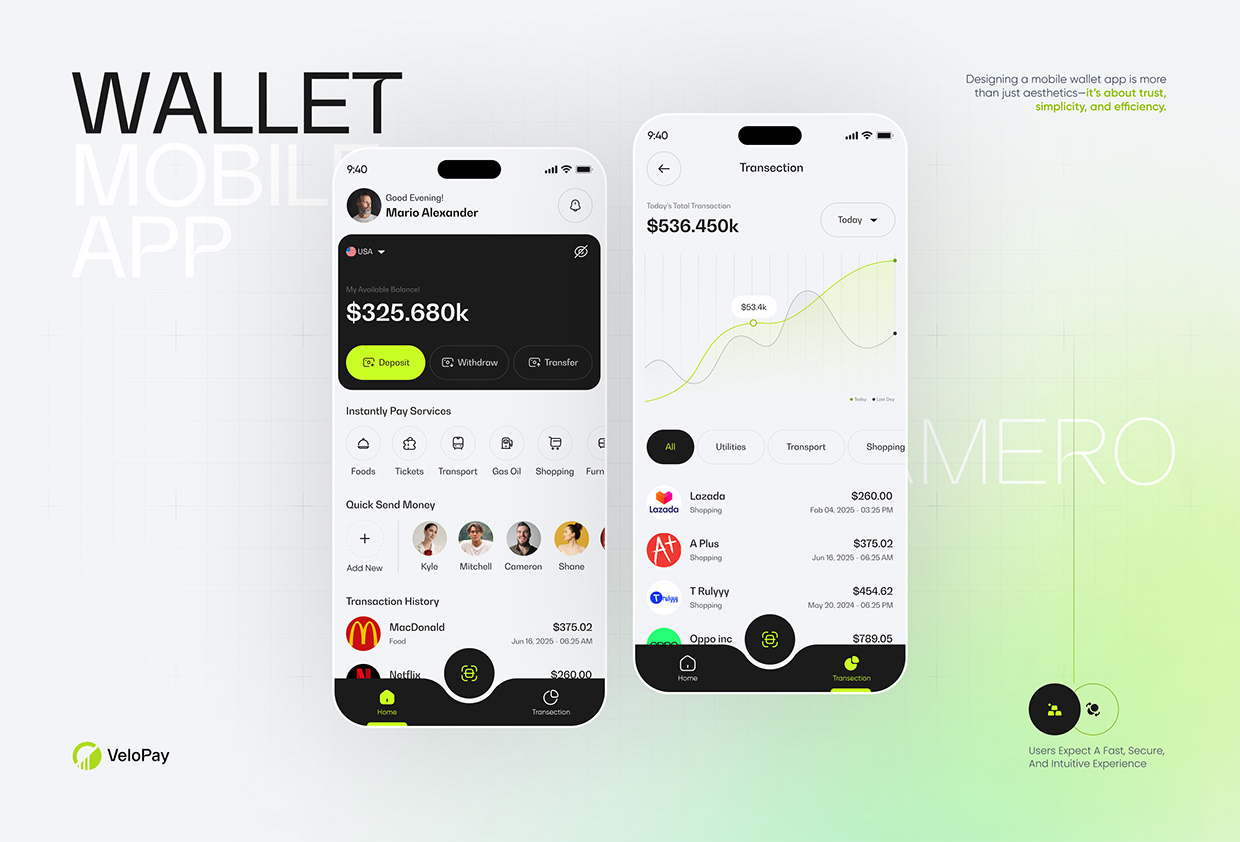Fintech Wallet Mobile App UI/UX Design