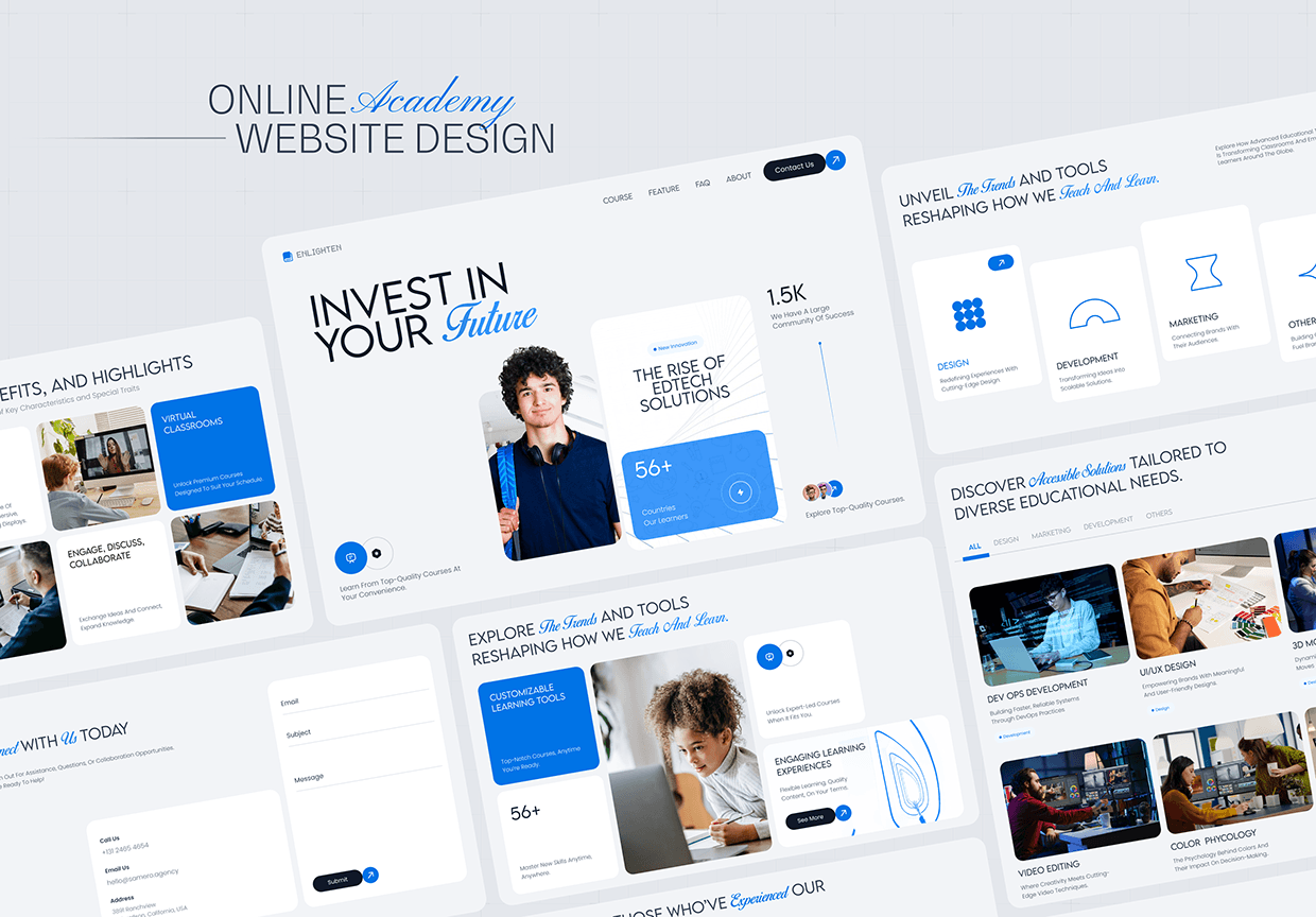 Edtech website UI/UX design