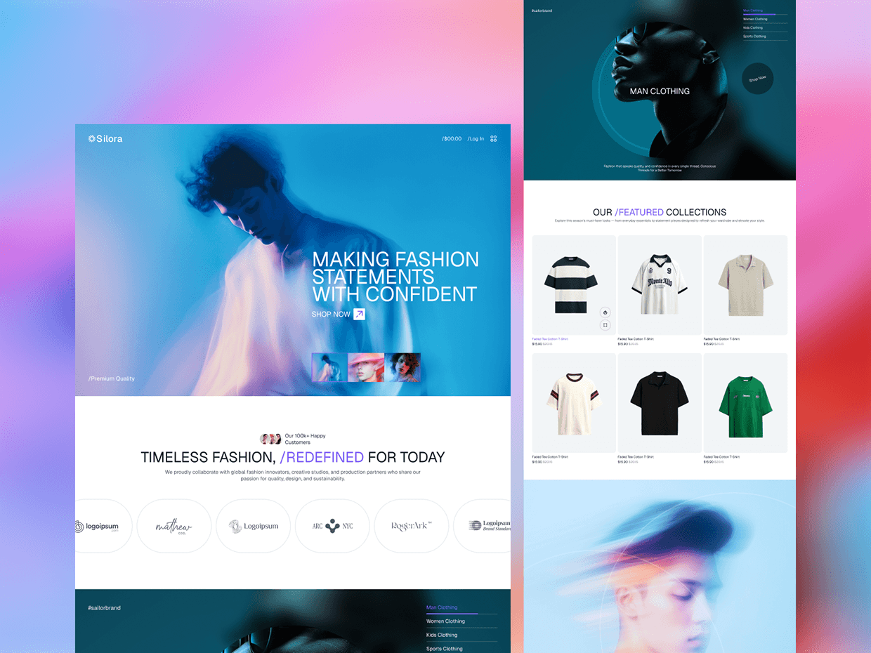 Modern e-commerce website design