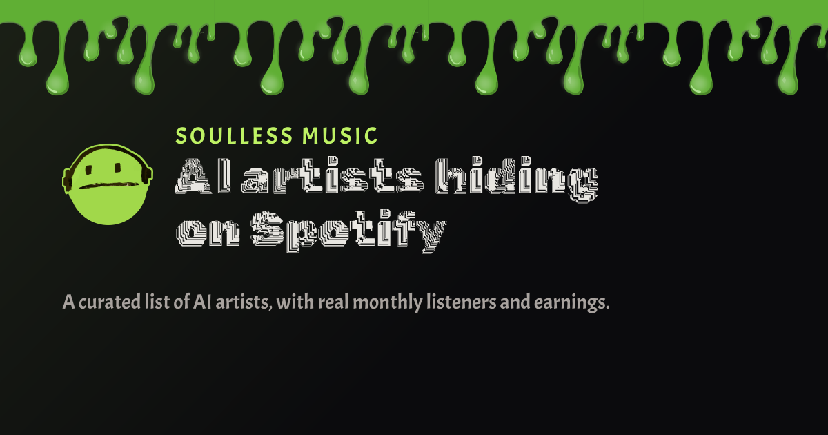 Soulless: List of AI Artists Hiding on Spotify