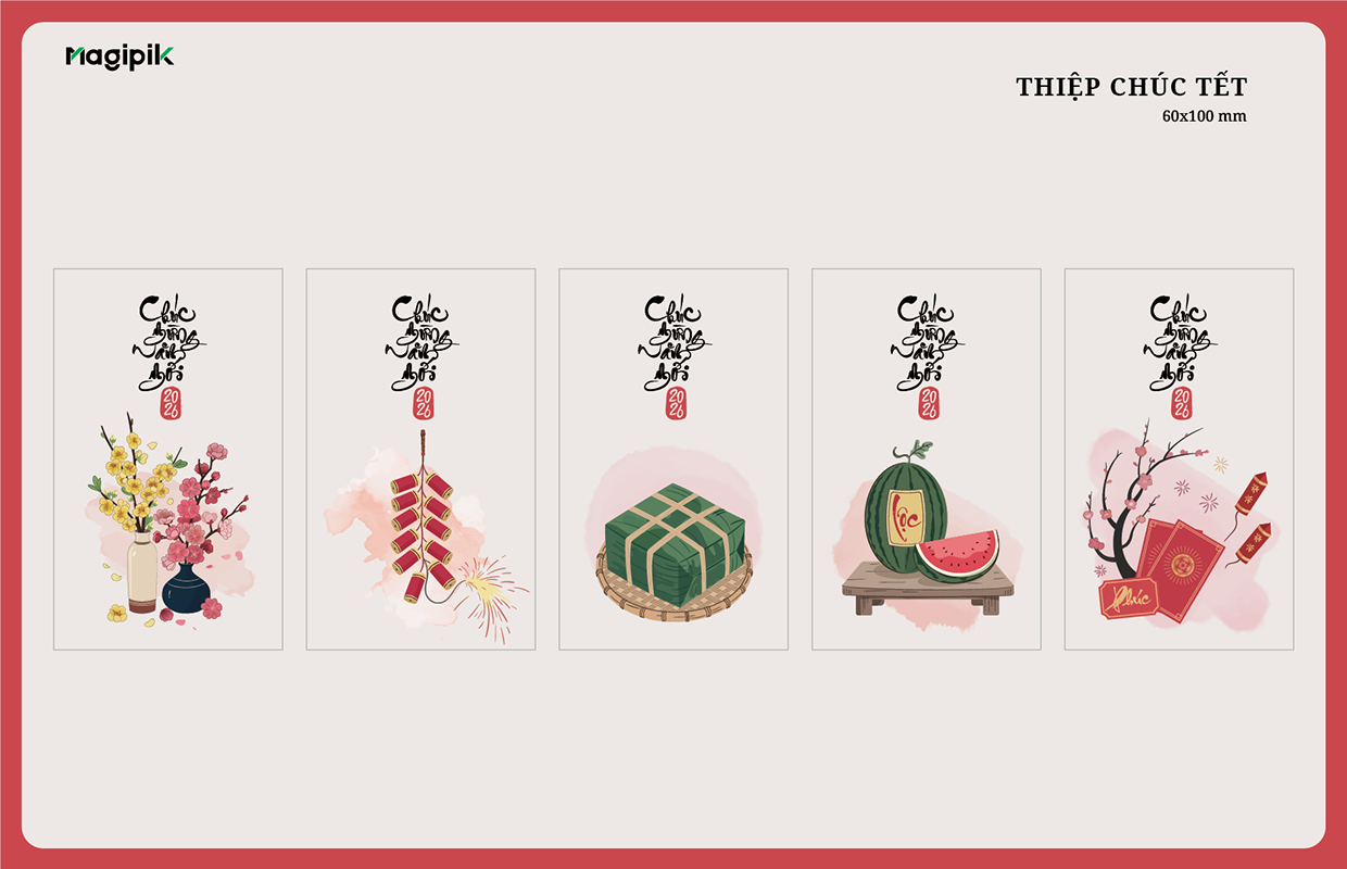 Tết Việt – Red Envelope & Greeting Card Visual System Image 2