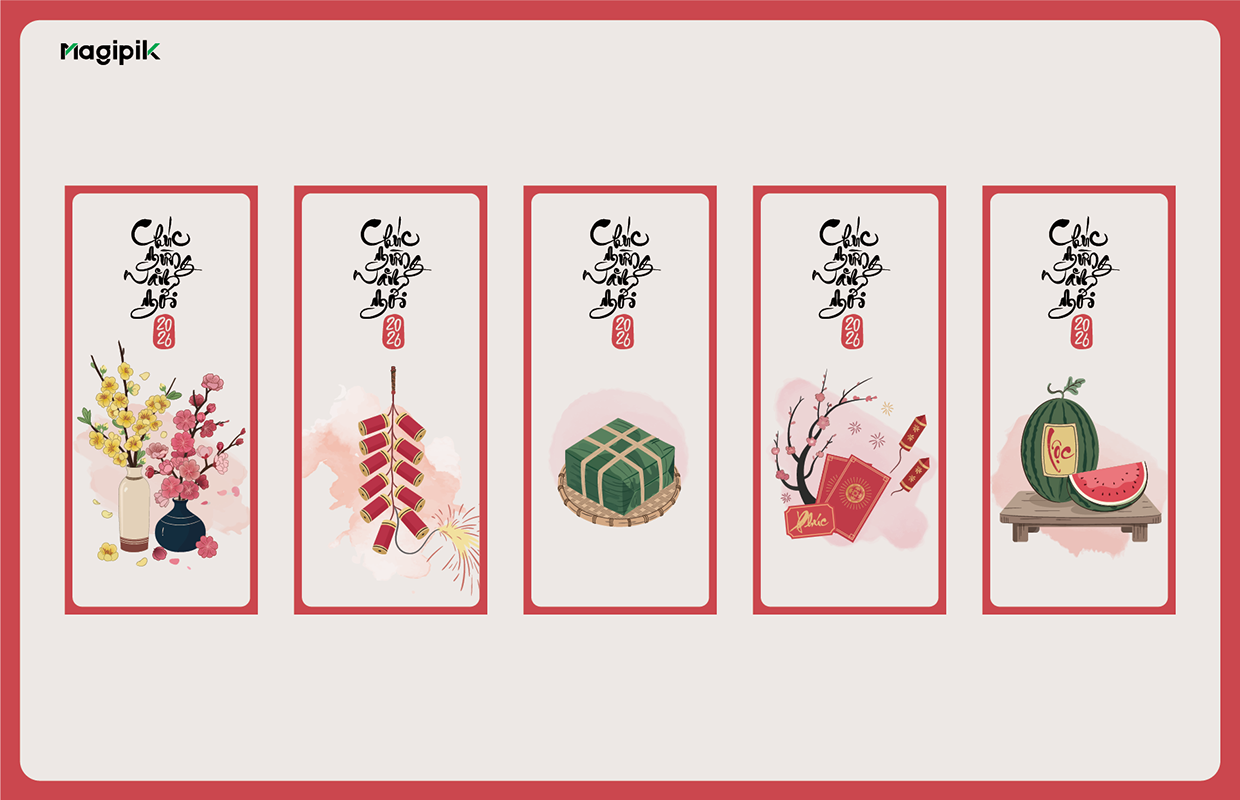 Tết Việt – Red Envelope & Greeting Card Visual System Image 5