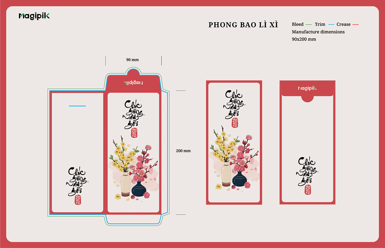 Tết Việt – Red Envelope & Greeting Card Visual System Image 6