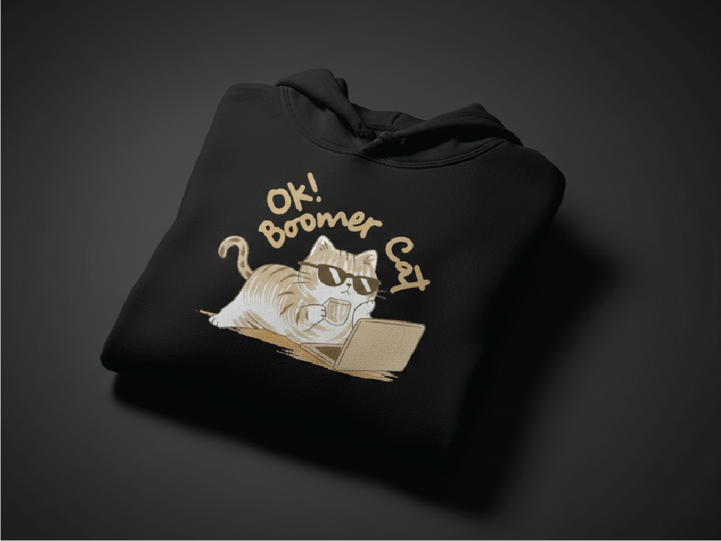 Kawaii Cat Dab T-Shirt Design – Cute Meme Style Image 3