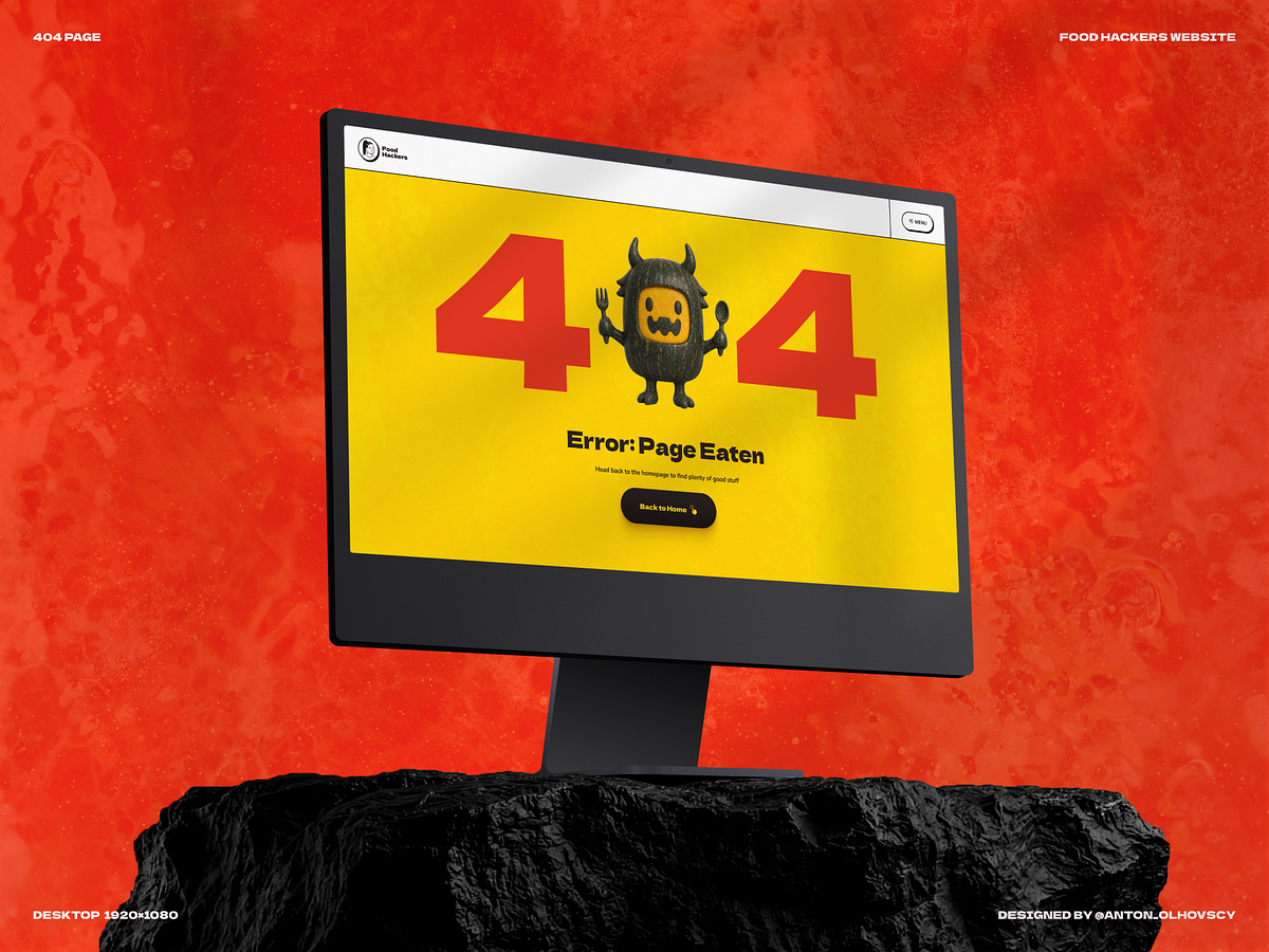 404 Error Page Design for a Food & Nutrition Website Image 2