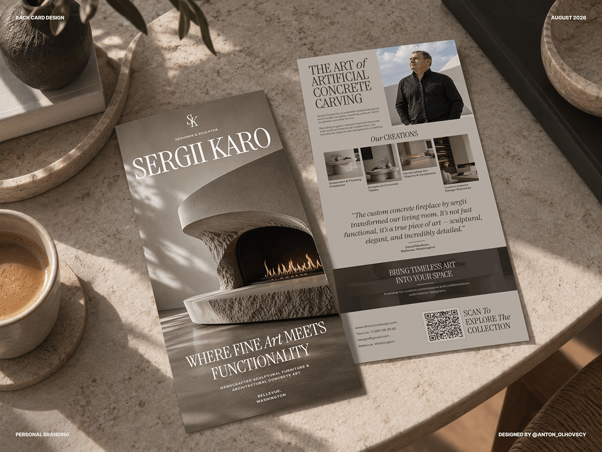 Premium Rack Card Design for Sergii Karo Image 0