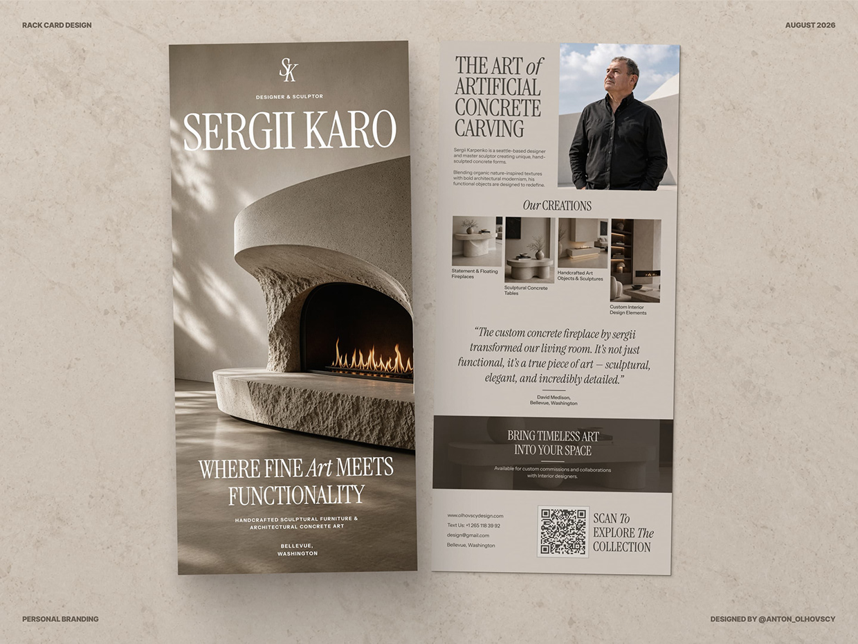 Premium Rack Card Design for Sergii Karo Image 1
