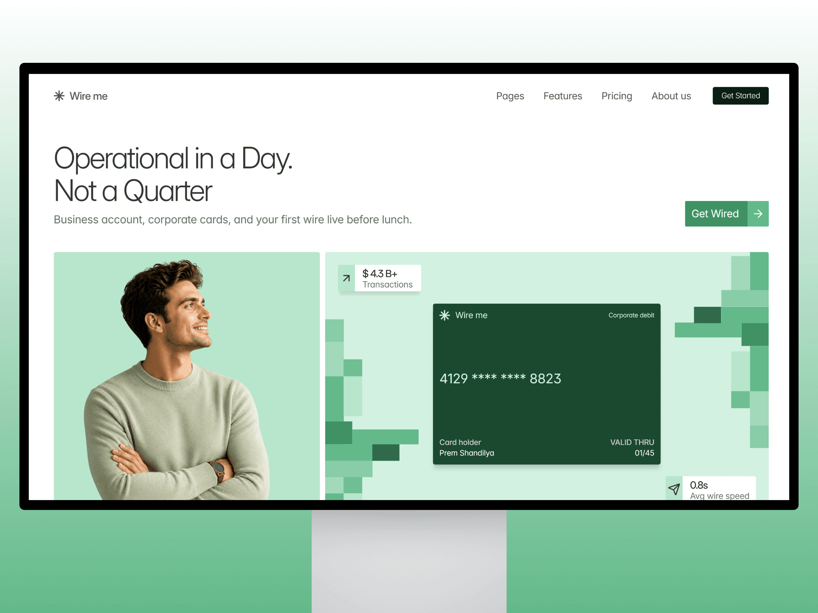 Wireme — Fintech SaaS Template