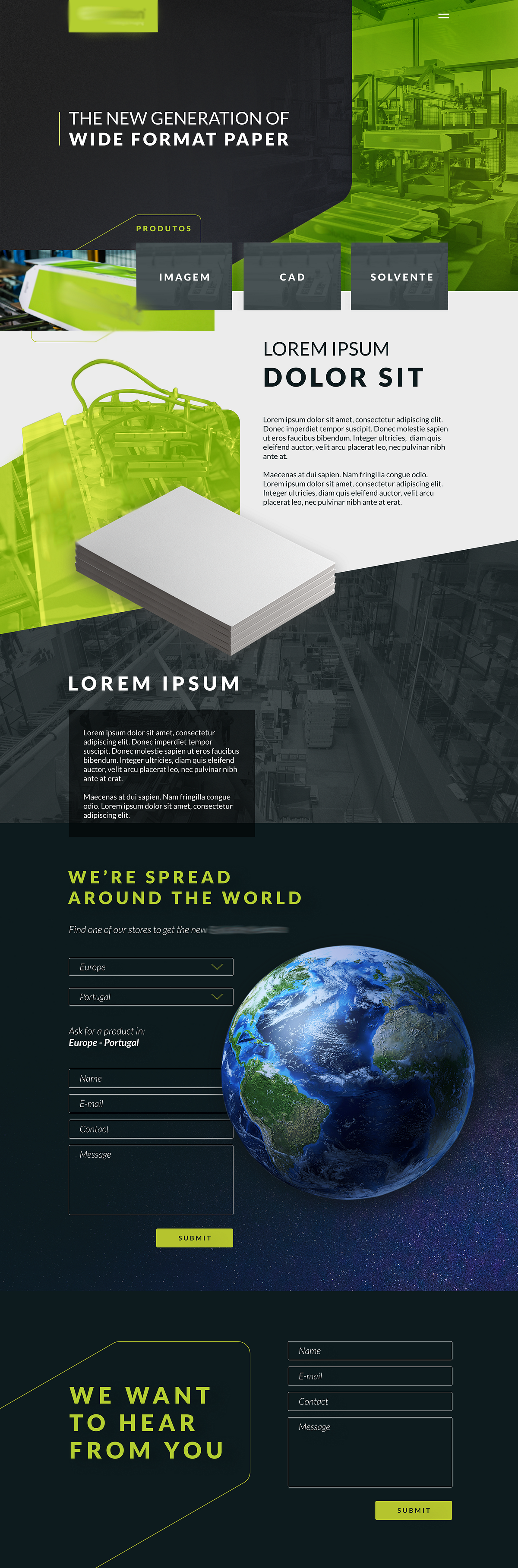 Landing page - Paper Factory