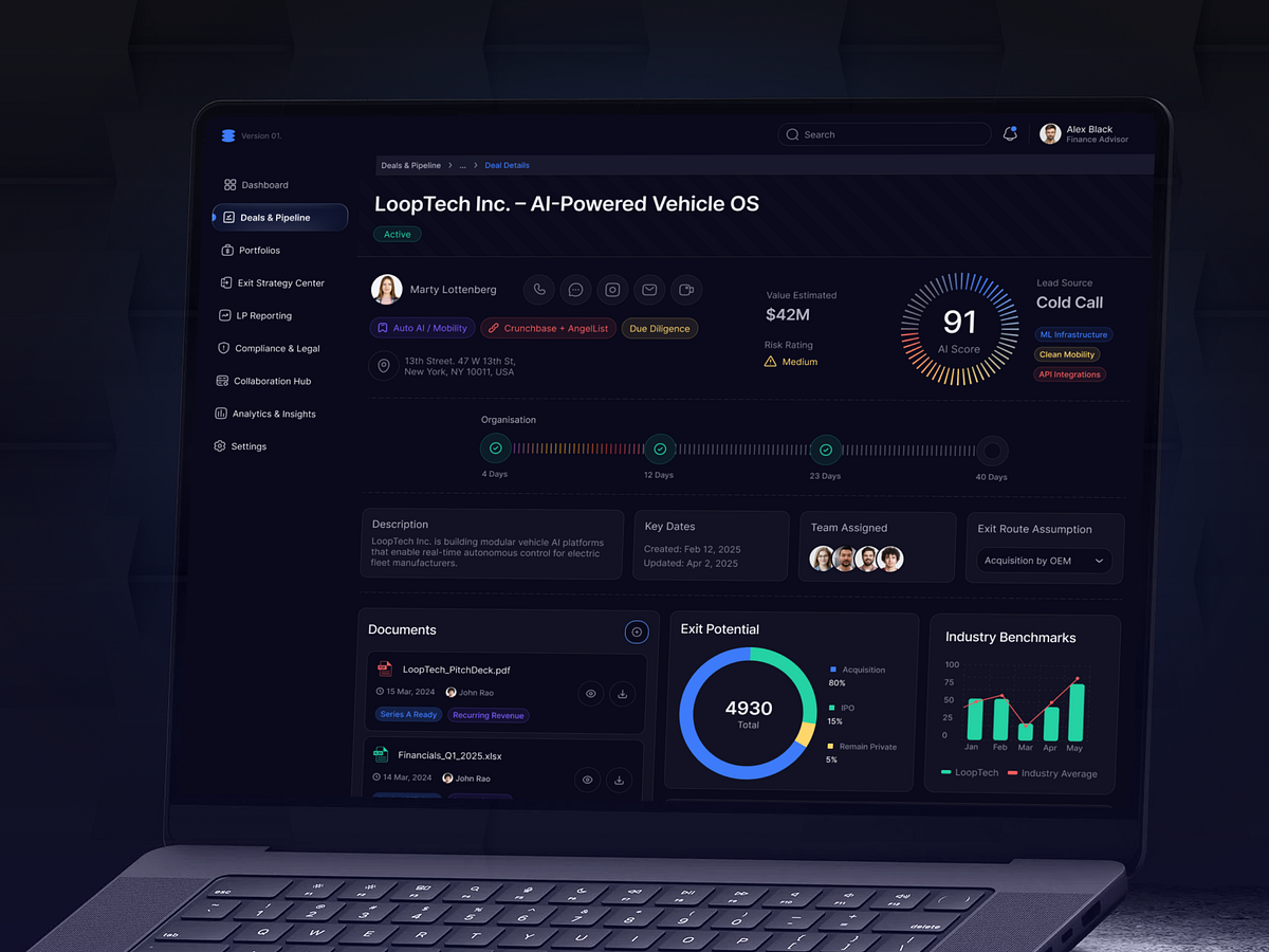 FundFlow: VC/PE Fund Management Dashboard UI/UX Image 0