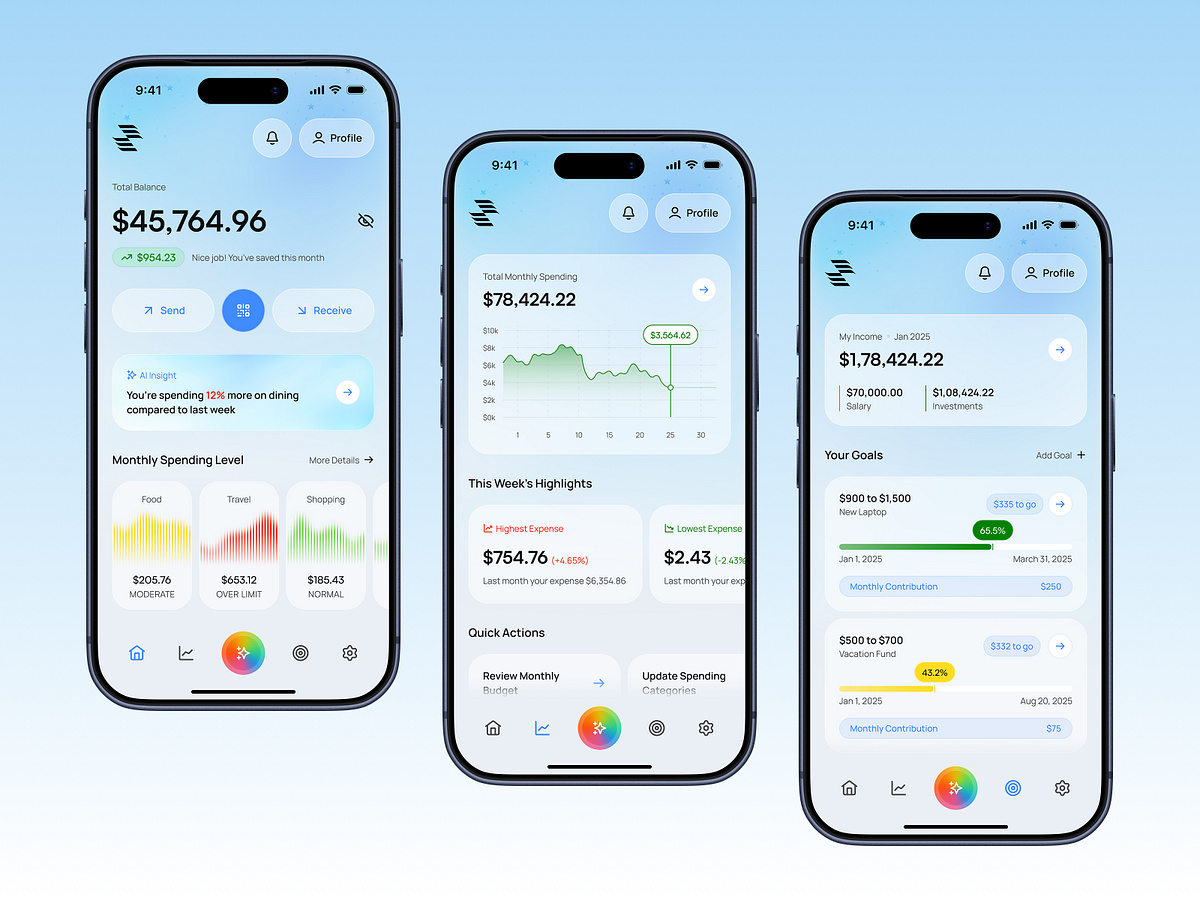 FinAI: Intelligent Money Management & Predictive Budgeting UI Image 3