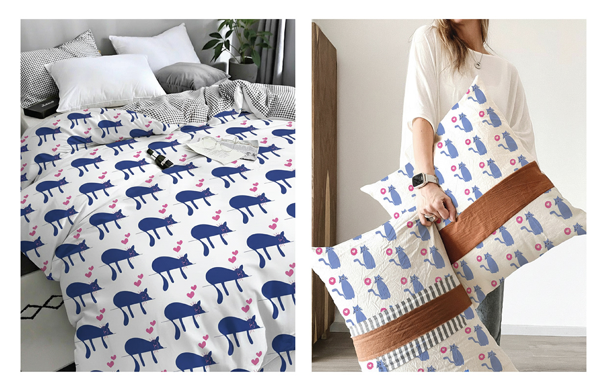 Funny Cat! Flat Vector Art Bundle & Merchandise Mockups Image 5