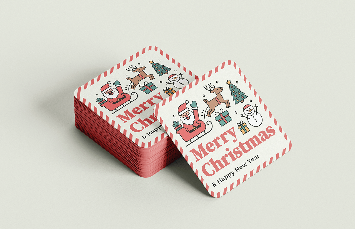 Christmas Card Vector Design – Print-Ready Image 0
