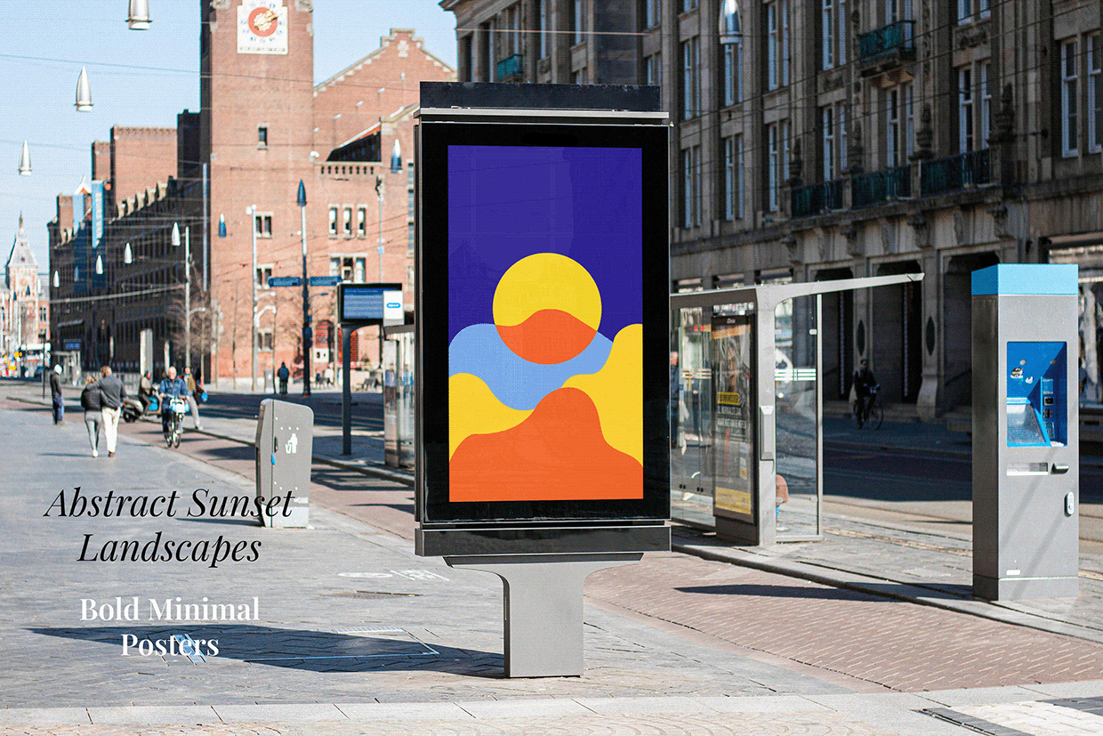 Abstract Sunset Landscapes – Bold Minimal Posters Image 0