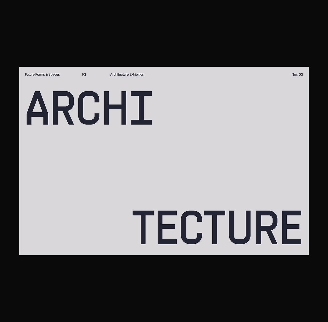 Typography, Layout and Color Exploration: Architecture Exhibition