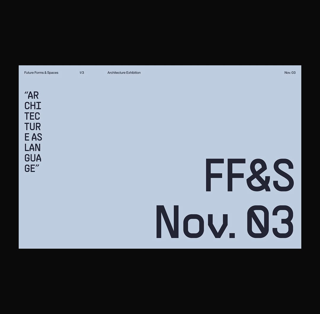 Typography, Layout and Color Exploration: Architecture Exhibition Image 1