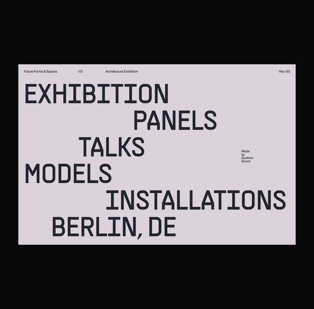 Typography, Layout and Color Exploration: Architecture Exhibition Image 3