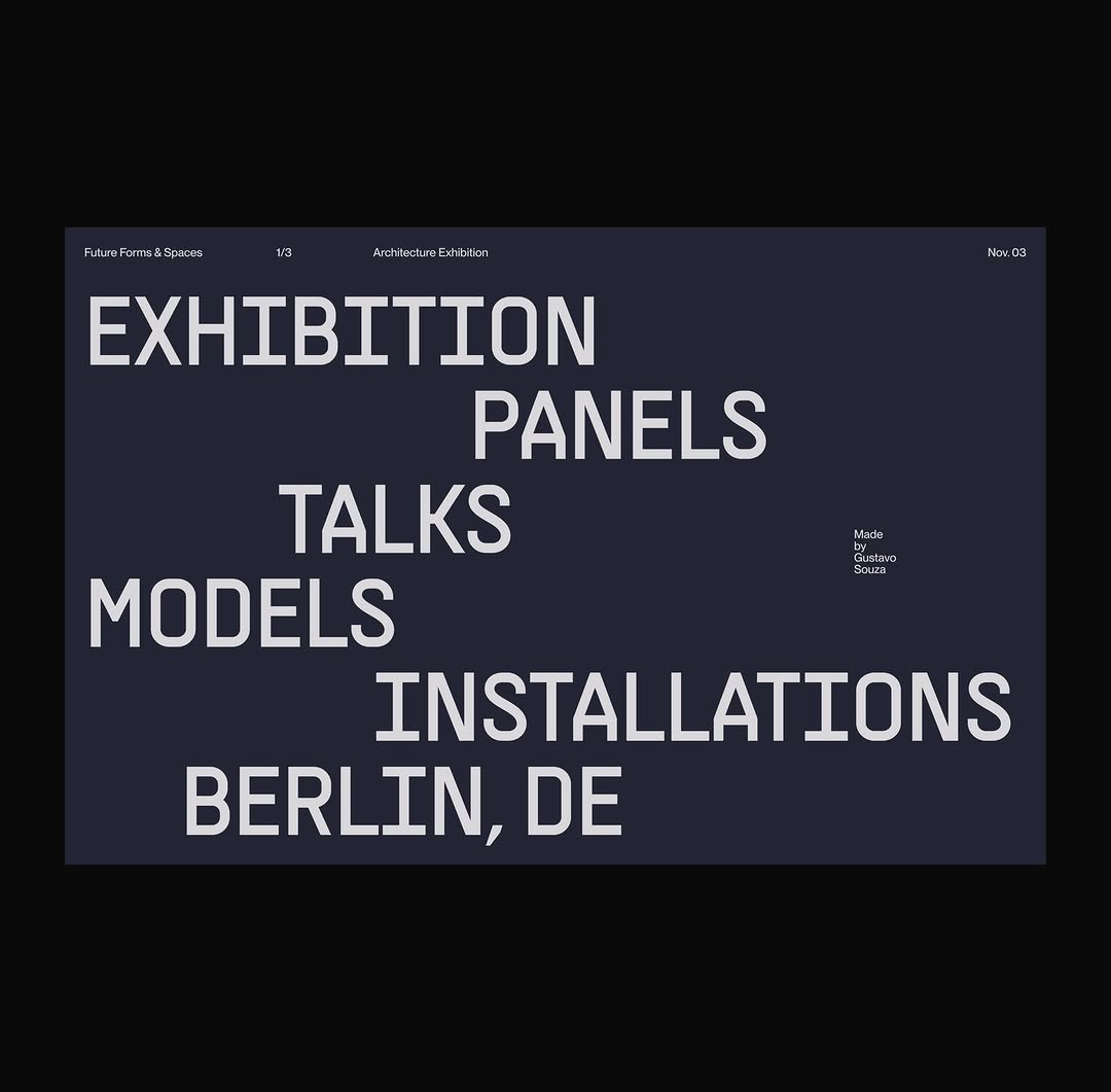 Typography, Layout and Color Exploration: Architecture Exhibition Image 4