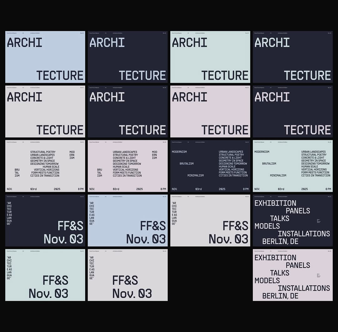 Typography, Layout and Color Exploration: Architecture Exhibition Image 5