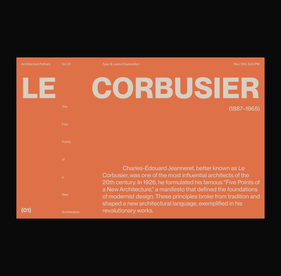 Typography and Layout Exploration: Le Corbusier