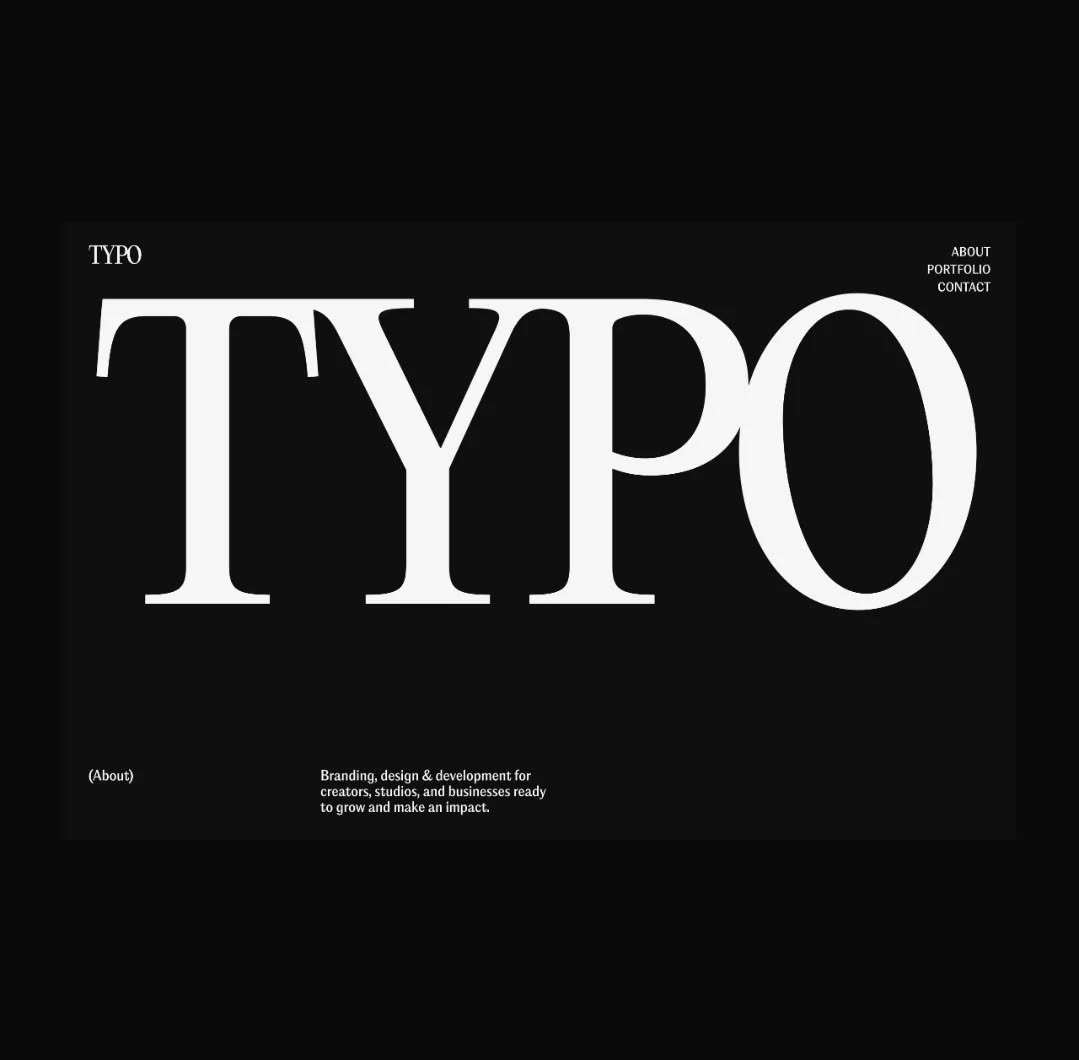 Minimalist Portfolio Concept: TYPO Web Design Agency Image 0