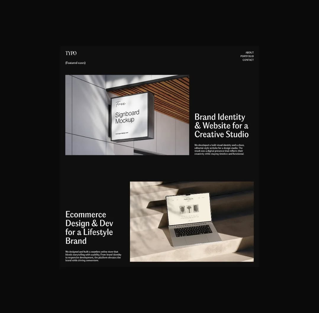 Minimalist Portfolio Concept: TYPO Web Design Agency Image 3