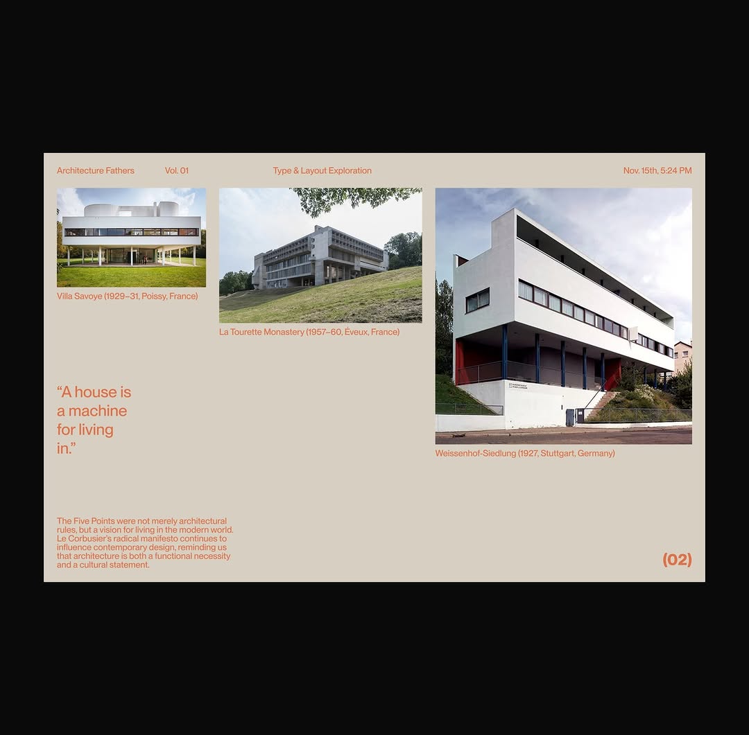 Typography and Layout Exploration: Le Corbusier Image 0