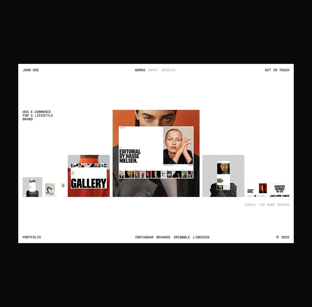 UI Concept for a Web Designer Portfolio Image 1