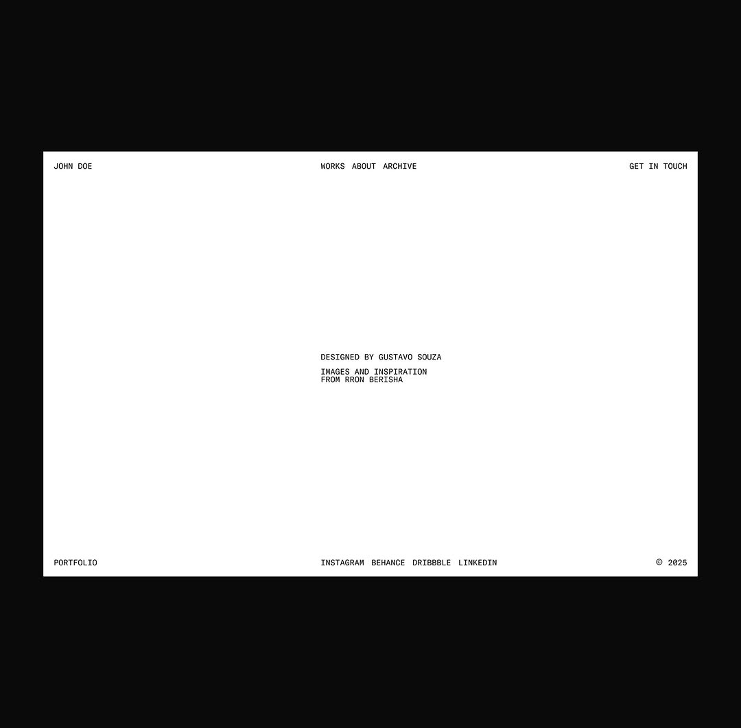 UI Concept for a Web Designer Portfolio Image 3