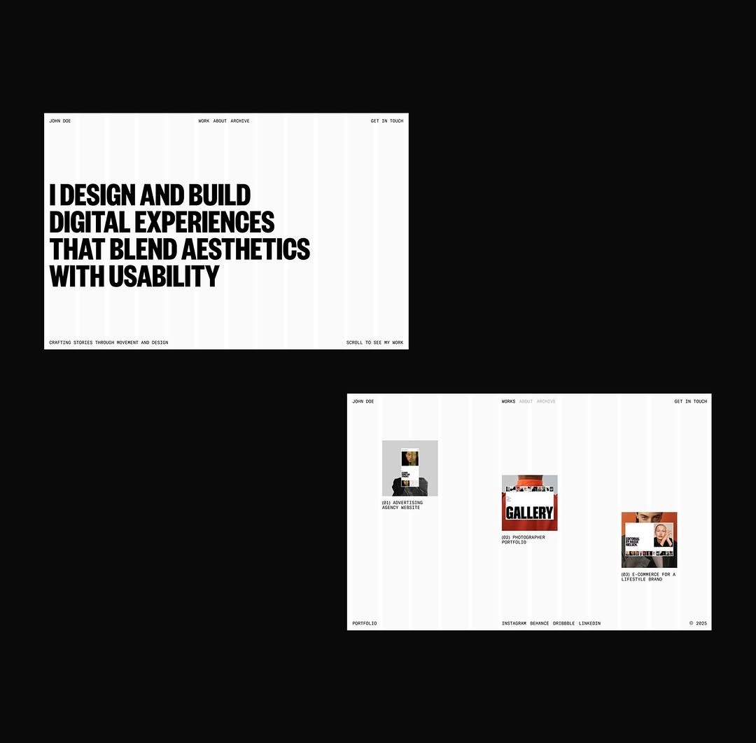 UI Concept for a Web Designer Portfolio Image 4