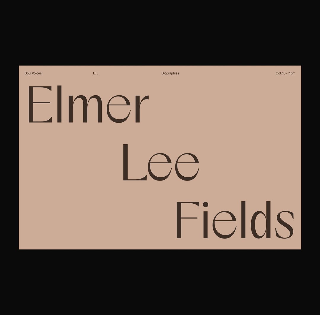 Typography and Layout Exploration: Lee Fields