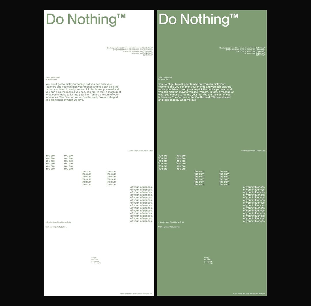 Do Nothing™ – Minimal Typography Exploration Image 3